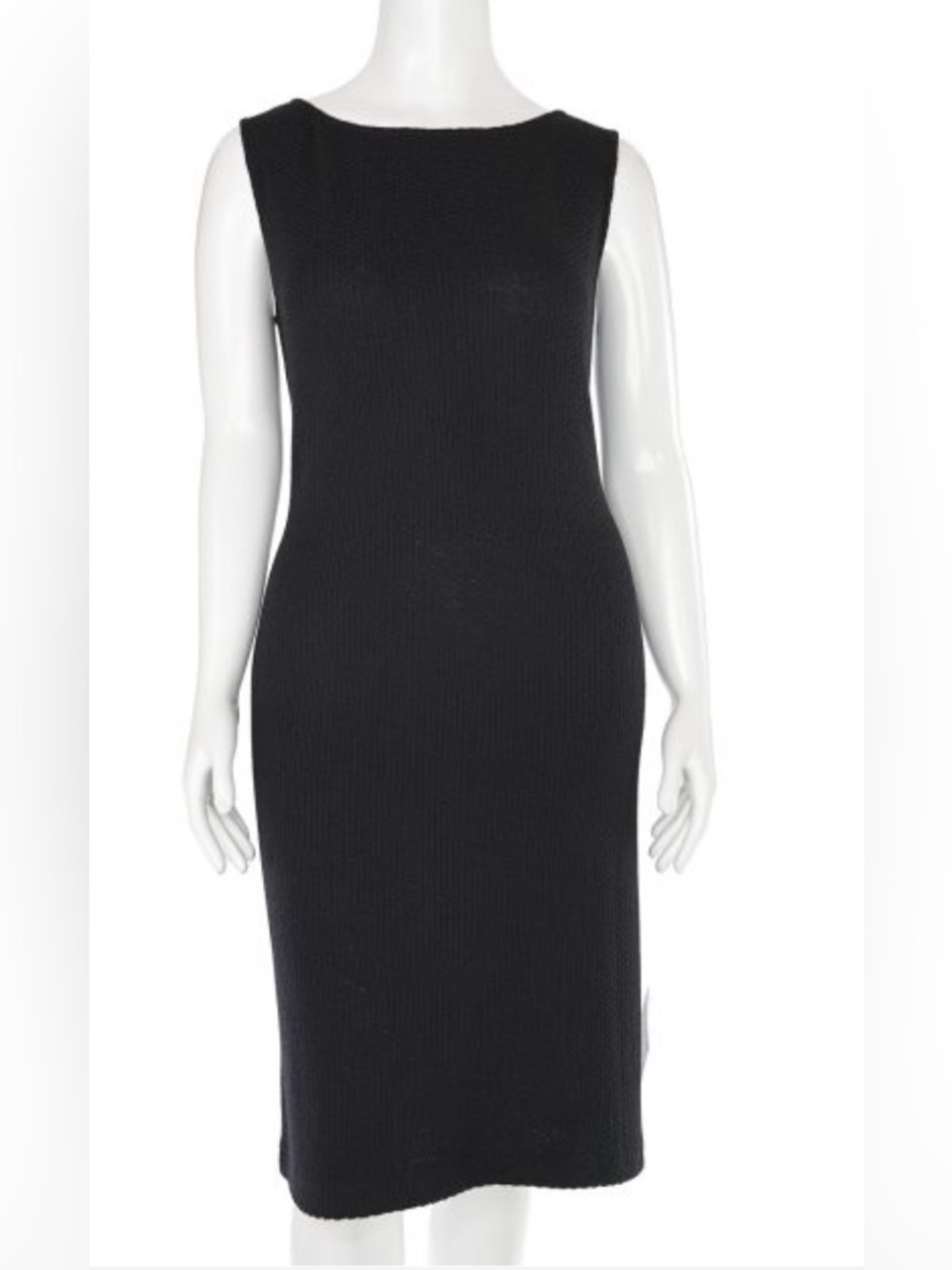 Like new St. John Collection by Marie Gray Black Knit sleeveless dress